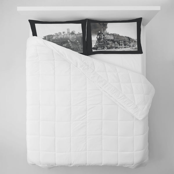 Train Engine Pillowcases - Portland Seattle Railroad Trains - Set of 2 Pillowcases - Can be Personalized - Soft Standard Sized
