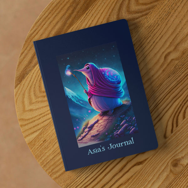 Wizard Snail Journal Notebook - Personalized - Soft Cover - Choose 100 or 200 pages