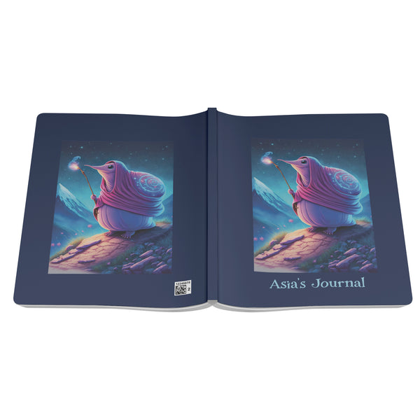 Wizard Snail Journal Notebook - Personalized - Soft Cover - Choose 100 or 200 pages