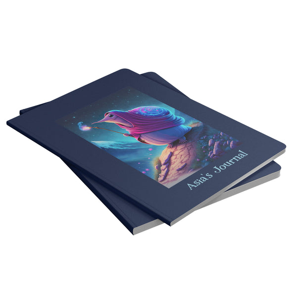 Wizard Snail Journal Notebook - Personalized - Soft Cover - Choose 100 or 200 pages