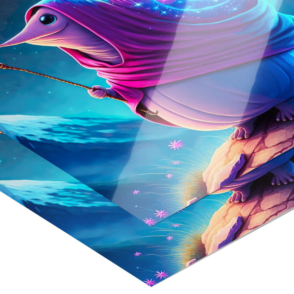 Wizard Snail Poster - 16" x 20" - Can Be Personalized - Fantasy Theme - Kid's or Family Room Decor - Fun Magical Unique