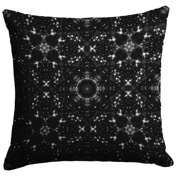 Galaxy Pillow Black White Celestial Stars Geometric Boho Home Decor Choose Zipper Cover or Cover + Insert