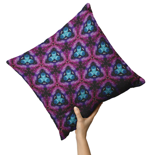 Galaxy Pillow Blue Pink Celestial Stars Home Decor Choose Zipper Cover or Cover + Insert