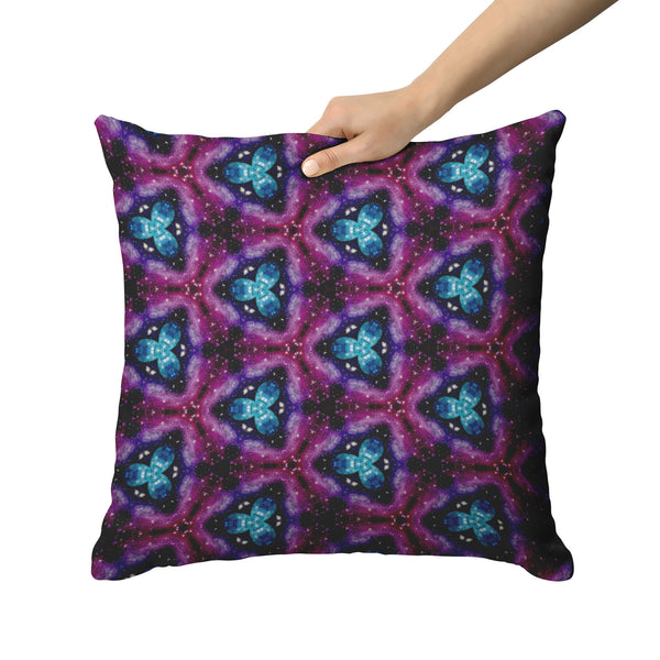 Galaxy Pillow Blue Pink Celestial Stars Home Decor Choose Zipper Cover or Cover + Insert