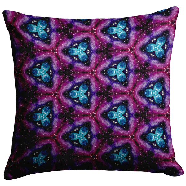 Galaxy Pillow Blue Pink Celestial Stars Home Decor Choose Zipper Cover or Cover + Insert