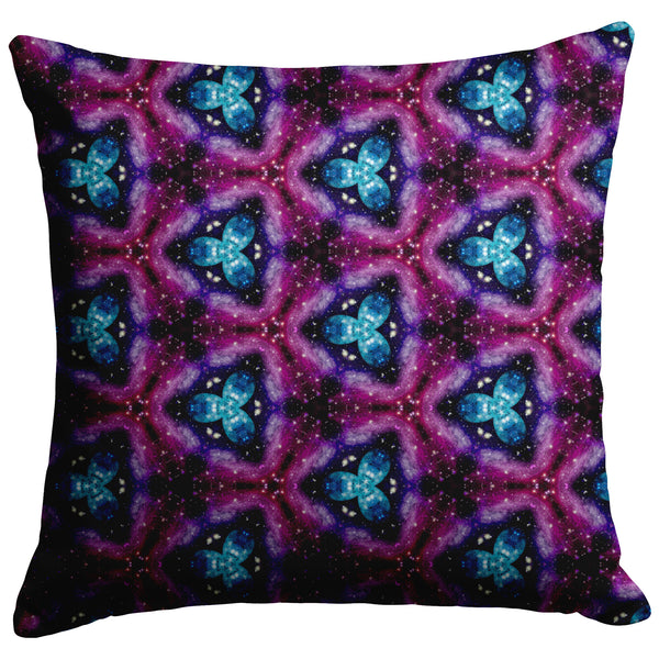 Galaxy Pillow Blue Pink Celestial Stars Home Decor Choose Zipper Cover or Cover + Insert