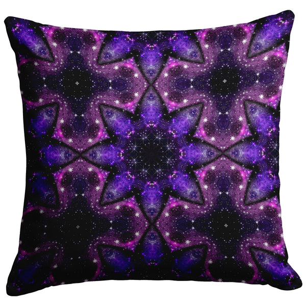 Galaxy Pillow Purple Pink Celestial Stars Home Decor Choose Zipper Cover or Cover + Insert