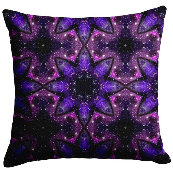 Galaxy Pillow Purple Pink Celestial Stars Home Decor Choose Zipper Cover or Cover + Insert