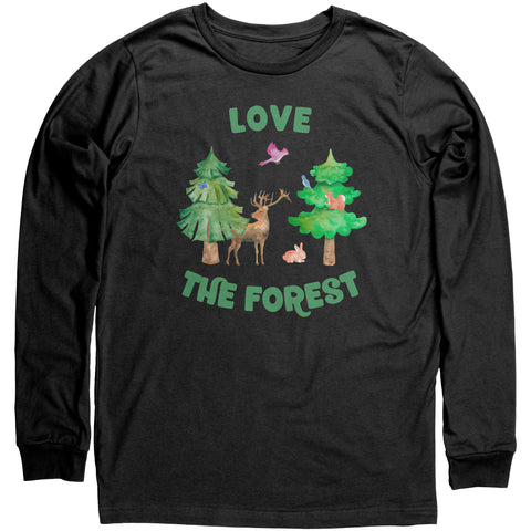 Love the Forest Unisex Long Sleeve Shirt 100% Cotton
