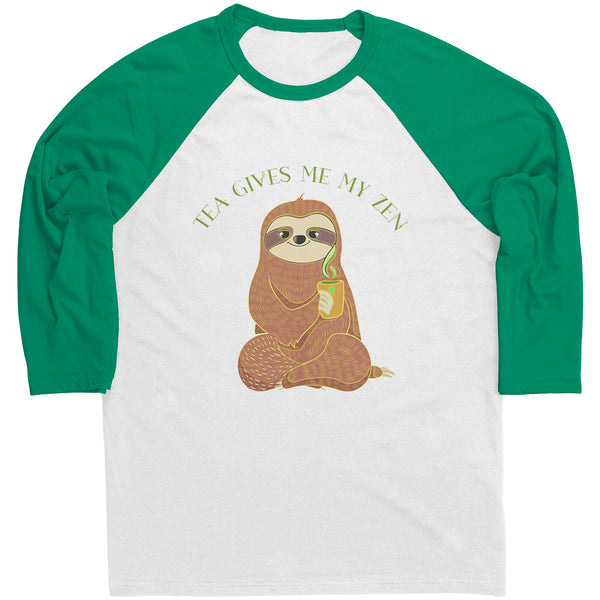 Sloth Tea Gives Me My Zen Raglan T- Shirt