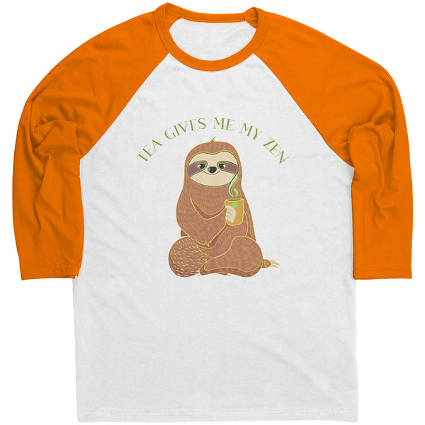 Sloth Tea Gives Me My Zen Raglan T- Shirt