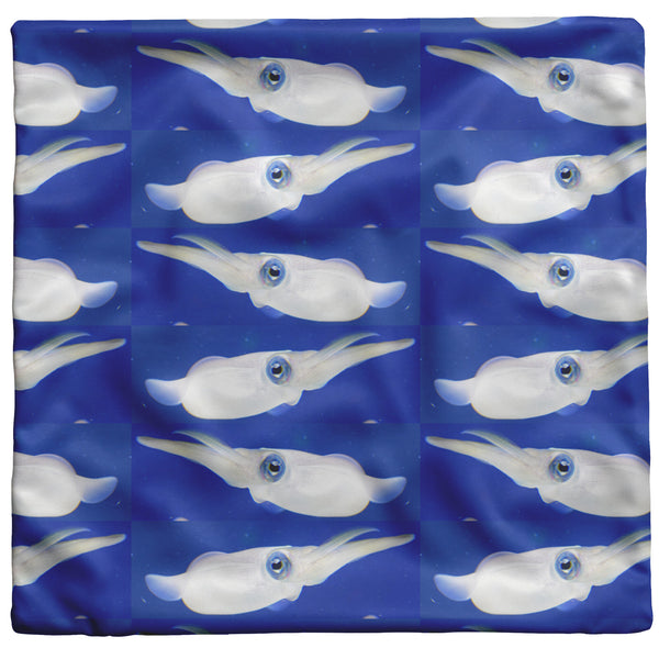 Squid Pillow White Blue Home Decor Choose Zipper Cover or Cover + Insert