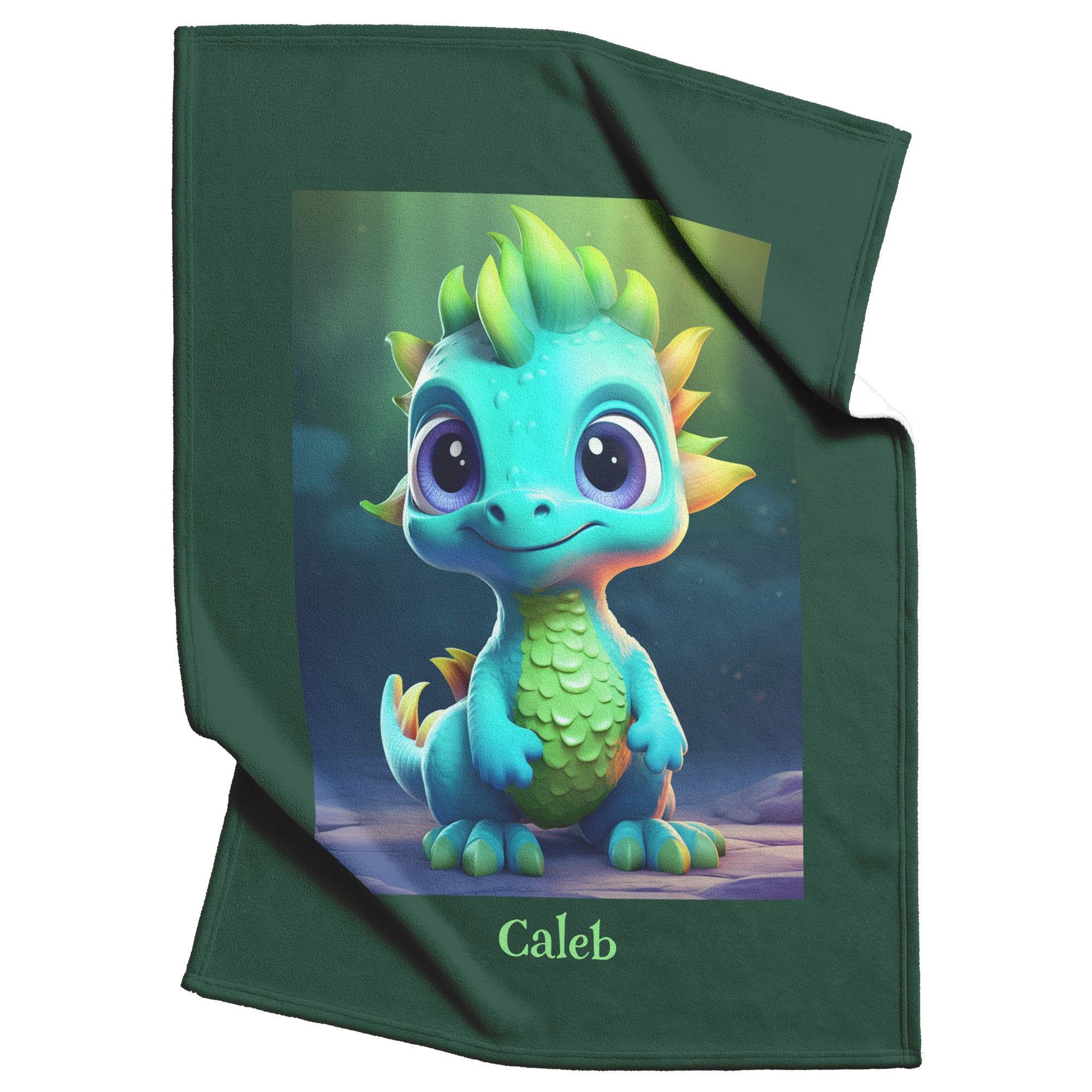 Cute Dinosaur Blanket - Personalized - Fleece or Sherpa - 3 Sizes - Baby Children's Gift