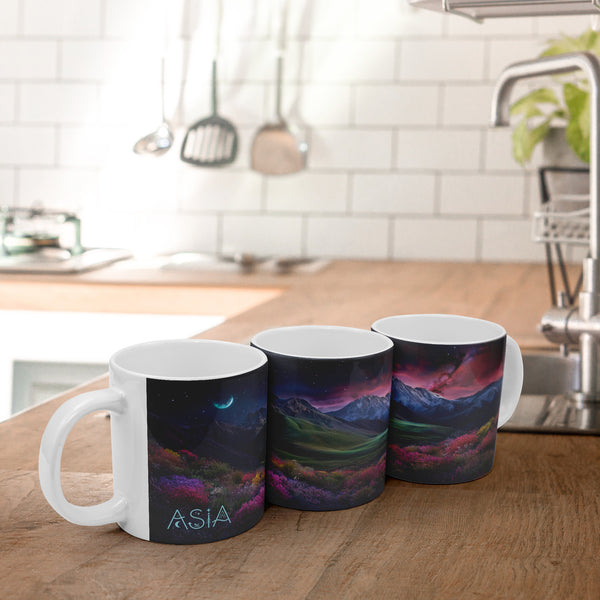 Fantasy Coffee Mug Extra Large 20oz - Rocky Mountain Valley - Can be Personalized - Ceramic - Coffee, Tea, Hot Chocolate, Cup