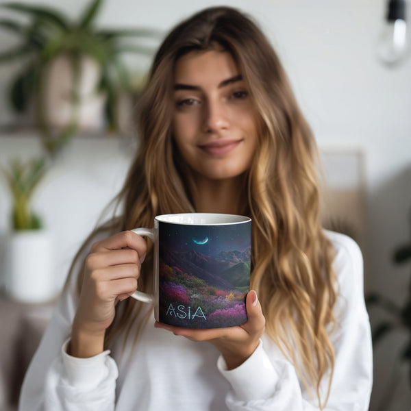 Fantasy Coffee Mug Extra Large 20oz - Rocky Mountain Valley - Can be Personalized - Ceramic - Coffee, Tea, Hot Chocolate, Cup