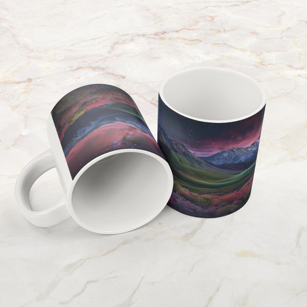 Fantasy Coffee Mug Extra Large 20oz - Rocky Mountain Valley - Can be Personalized - Ceramic - Coffee, Tea, Hot Chocolate, Cup
