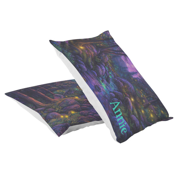 Fantasy Pillowcases - Smoky Mountain Forest Stream - Set of 2 - Can be Personalized - Soft Washable