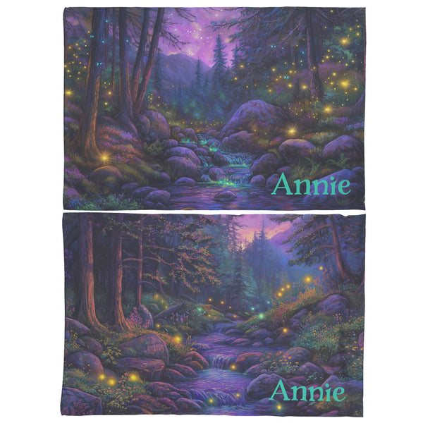 Fantasy Pillowcases - Smoky Mountain Forest Stream - Set of 2 - Can be Personalized - Soft Washable