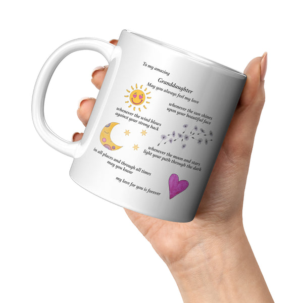 To My Amazing Granddaughter Coffee Mug - 11oz - Can be personalized