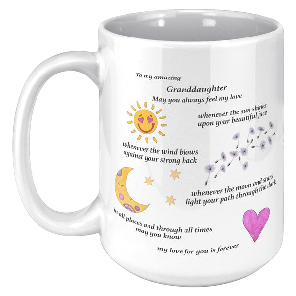 To My Amazing Granddaughter Coffee Mug - Large 15oz - Can be personalized