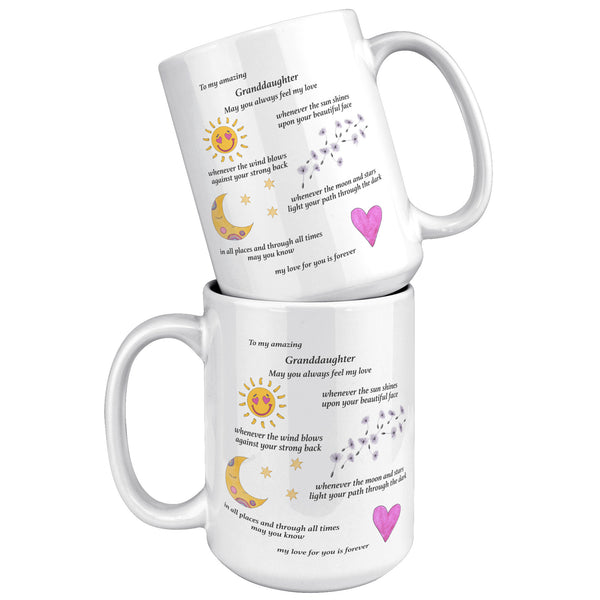 To My Amazing Granddaughter Coffee Mug - Large 15oz - Can be personalized