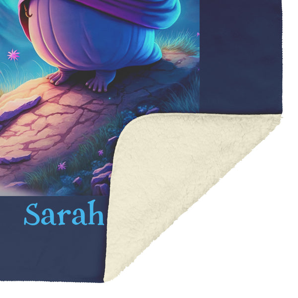 Wizard Snail Blanket - Personalized - Fleece or Sherpa - 3 Sizes - Baby Child Teen Adult Gift
