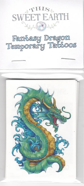 Fantasy Dragons Temporary Tattoos Pack of 10 Unique Tattoos