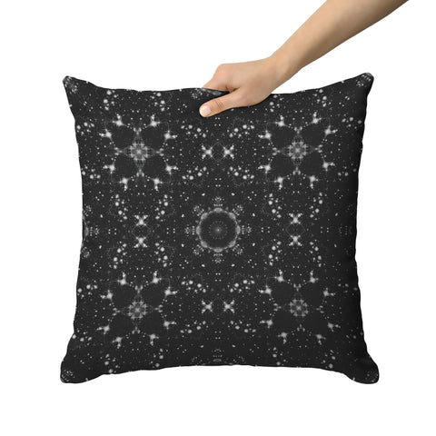 Galaxy Pillow Black White Celestial Stars Geometric Boho Home Decor Choose Zipper Cover or Cover + Insert