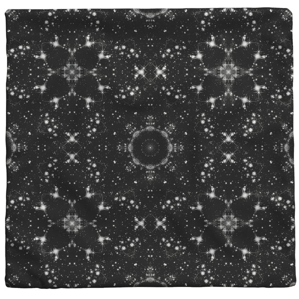 Galaxy Pillow Black White Celestial Stars Geometric Boho Home Decor Choose Zipper Cover or Cover + Insert
