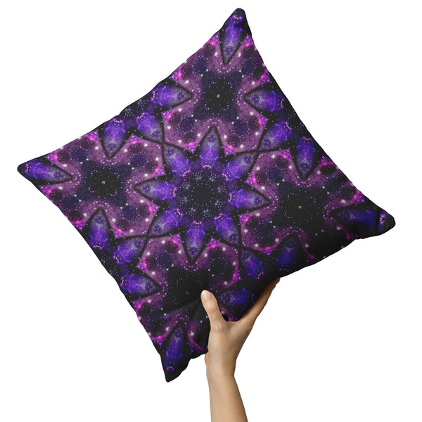 Galaxy Pillow Purple Pink Celestial Stars Home Decor Choose Zipper Cover or Cover + Insert
